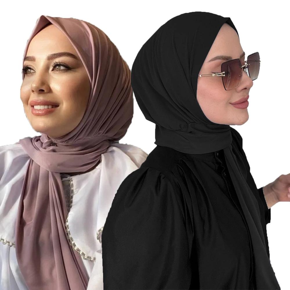 Prêt à porter fermeture Hijab instantané pour les femmes musulmanes couverture complète bandeau écha