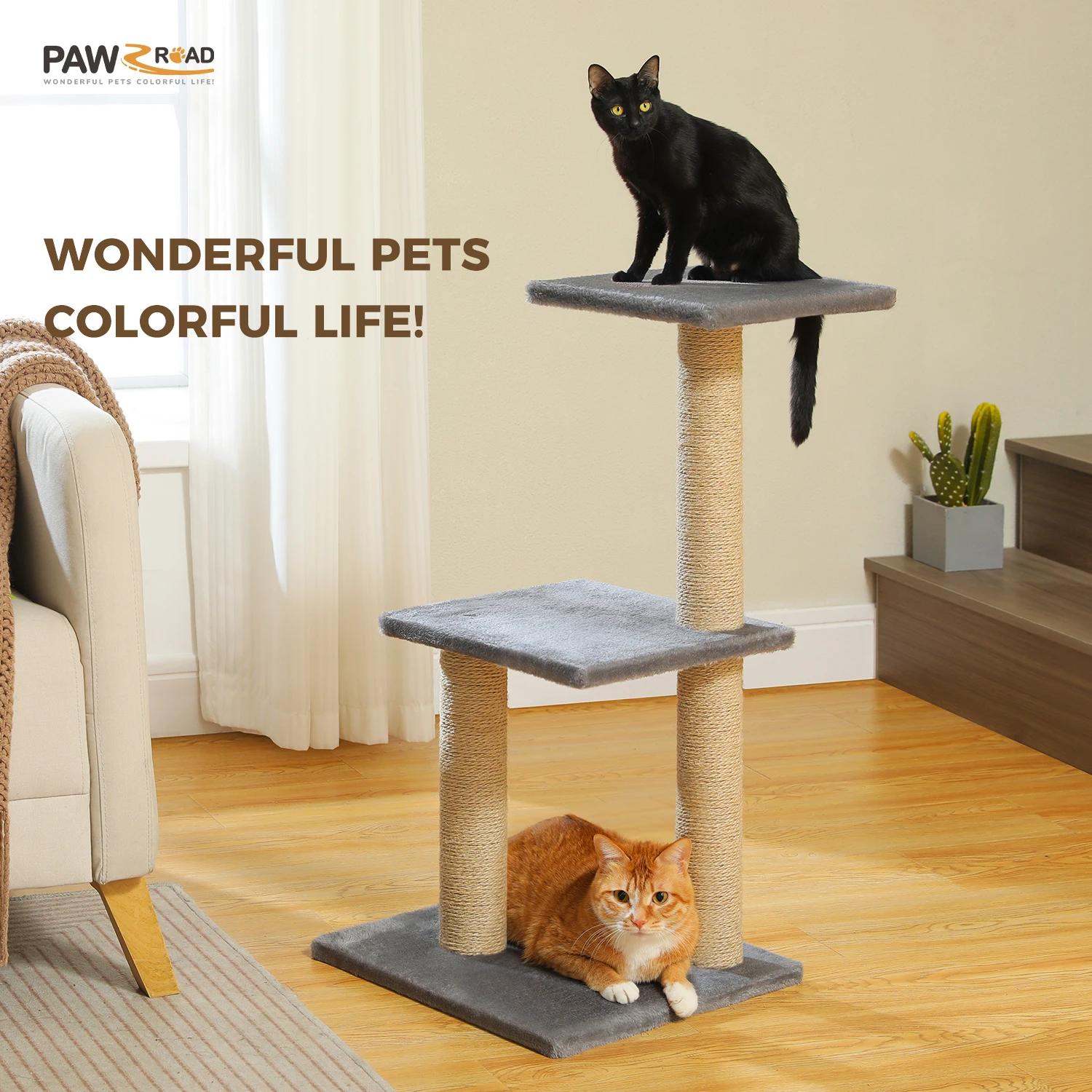 Arbre à chat Tour à chat pour chats d'intérieur Arbre d'activité pour chat 2 styles avec postes à gr