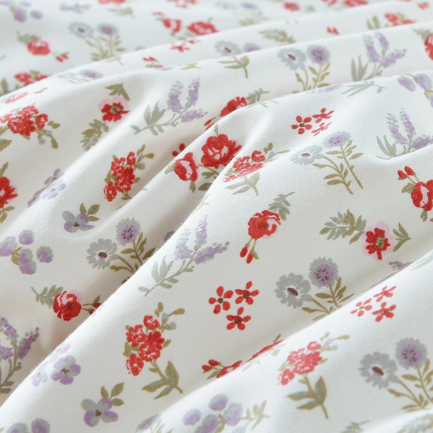 Ensemble de housses de sport en coton égyptien, doux et respectueux de la peau, petites roses de jar