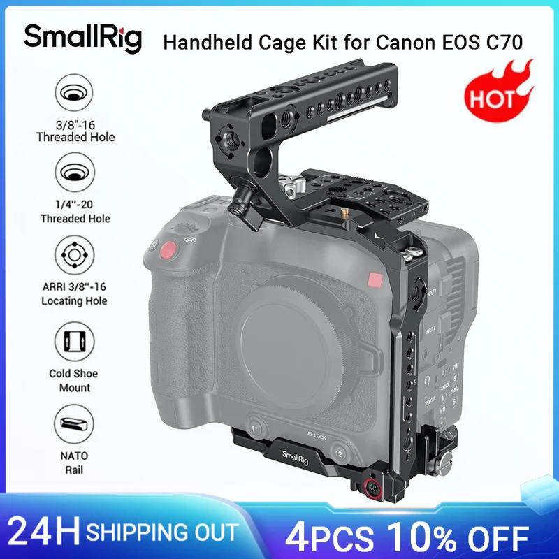 Kit portable de Cage de caméra SmallRig pour EOS C70 pour Canon avec ARRI 3/8 "-16 trous, Supports p