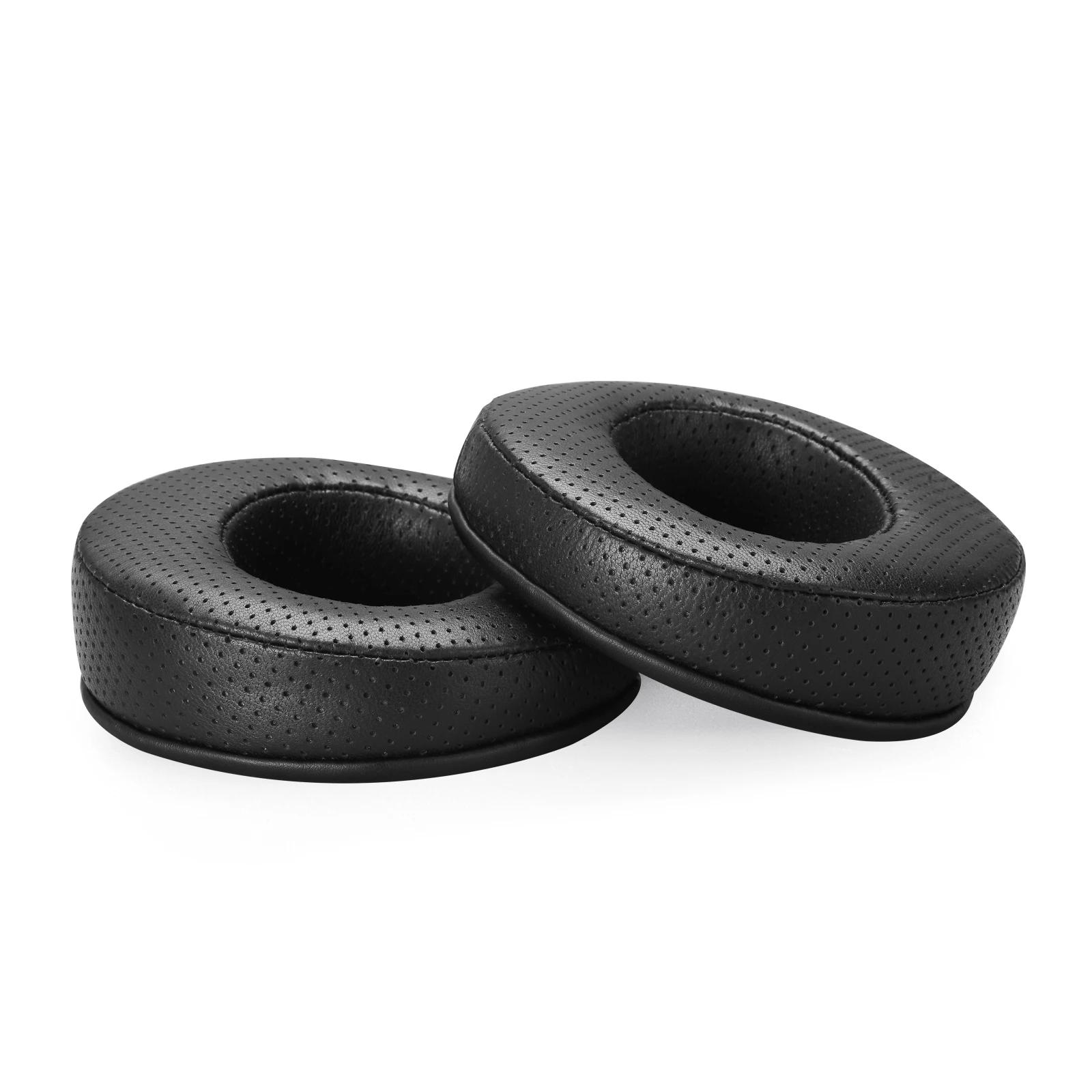 Coussinets d'oreille perforés en peau de mouton, 11cm, coudés, pour écouteurs Fostex TH-600 TH-900 D