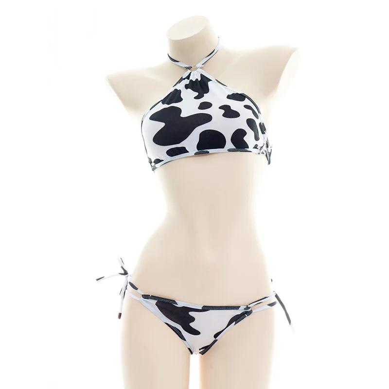 Série vache maillot de bain body Bikini femme de chambre uniforme Costume été plage Kawaii maillot d