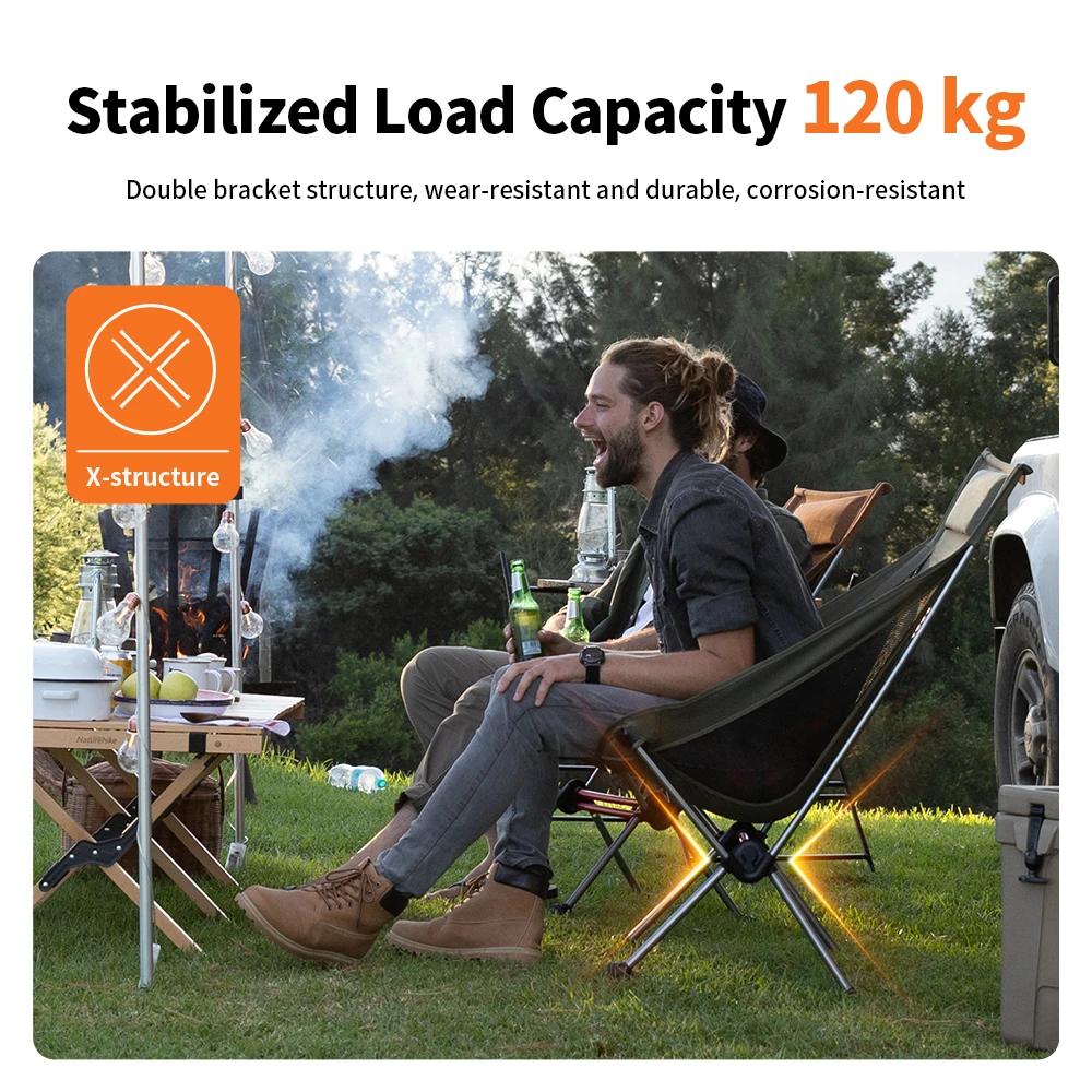 Natureifa-Chaise pliante ultralégère à dossier haut, chaises à bascule portables, camping, pêche en