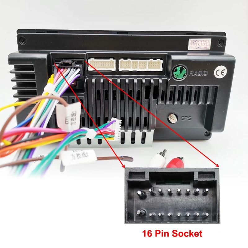 Adaptateur de faisceau de câblage ISO Android pour voiture, prise 16 broches, unité principale Radio
