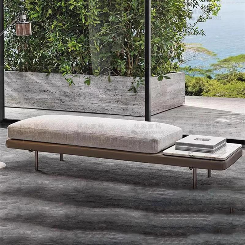 Pouf doux escabeau Salon nordique design hôtel luxe mode gain de place pied Tabouret chambre décor T