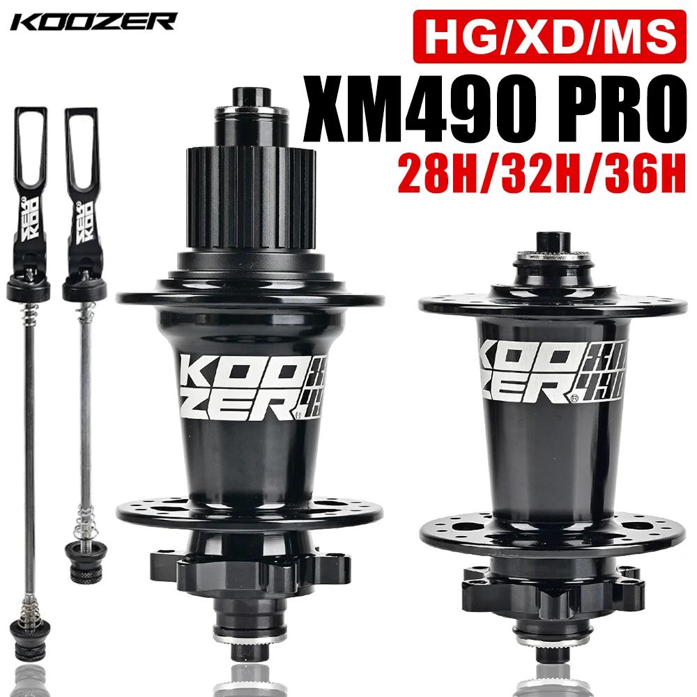 Moyeux de vélo KOOZER XM490 PRO 28/32/36 trous Qr à travers TA arbre en acier 4 roulements 6 cliquet