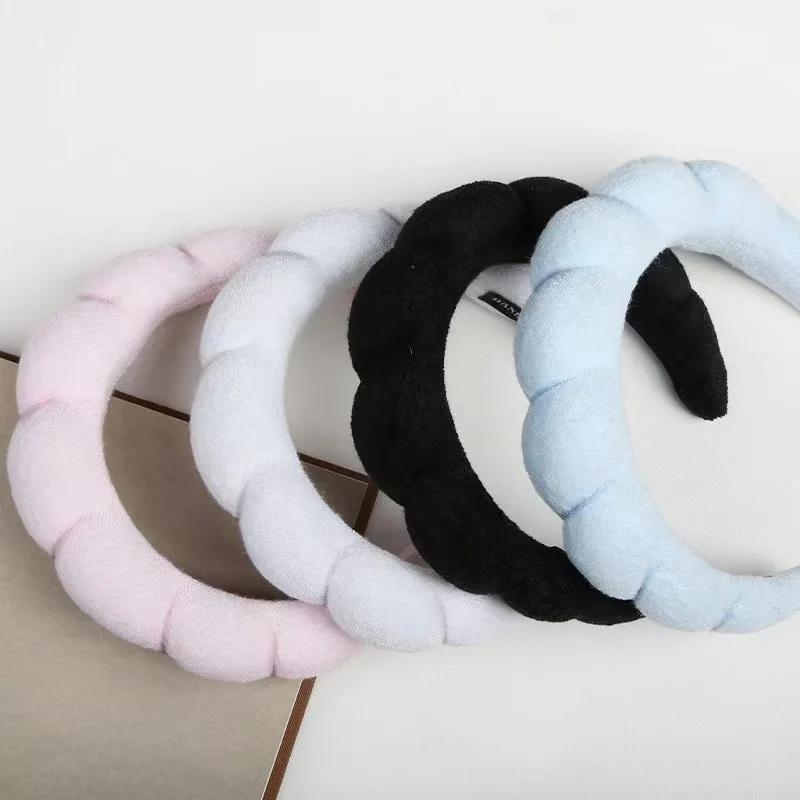 Ensemble de bandeaux de lavage élégants, 3 pièces, chouchous, bandeau à bulles pour Spa, pour laver
