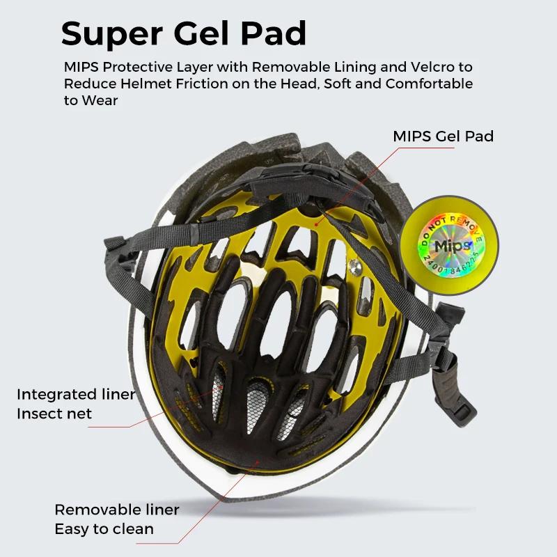 Casque de vélo MOON avec système de sécurité Mips pour hommes et femmes, casque de course à vélo ant