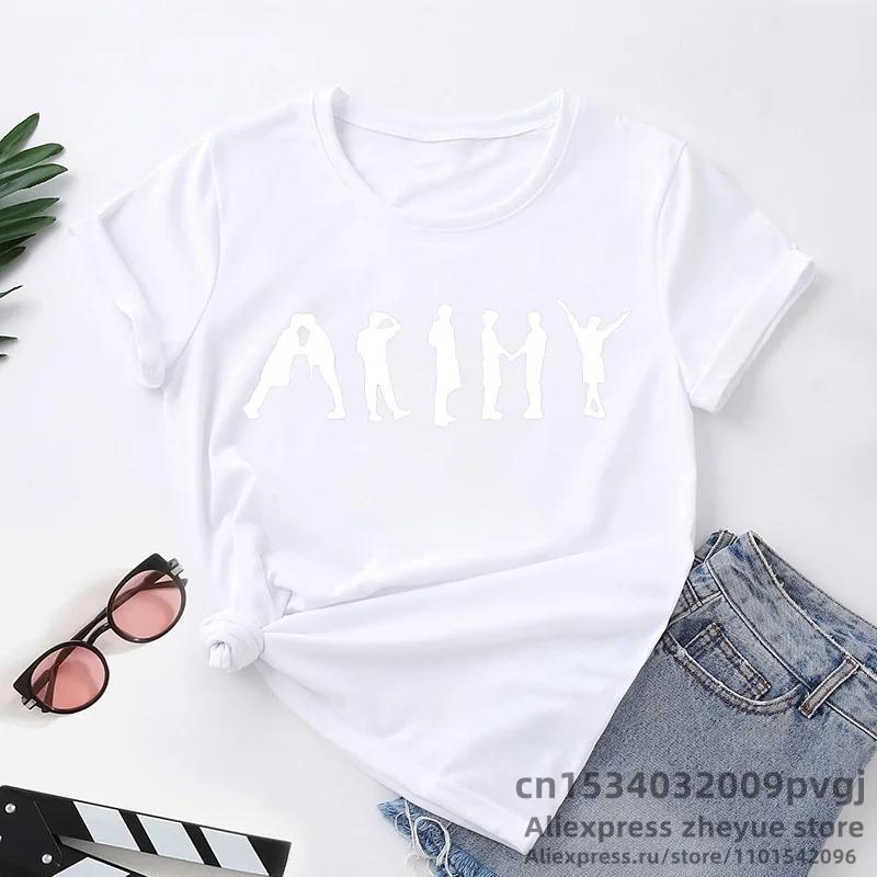 Fille groupe coréen haut T-Shirt femme vêtements T-Shirt Streetwear femmes mode T-Shirt vêtements es
