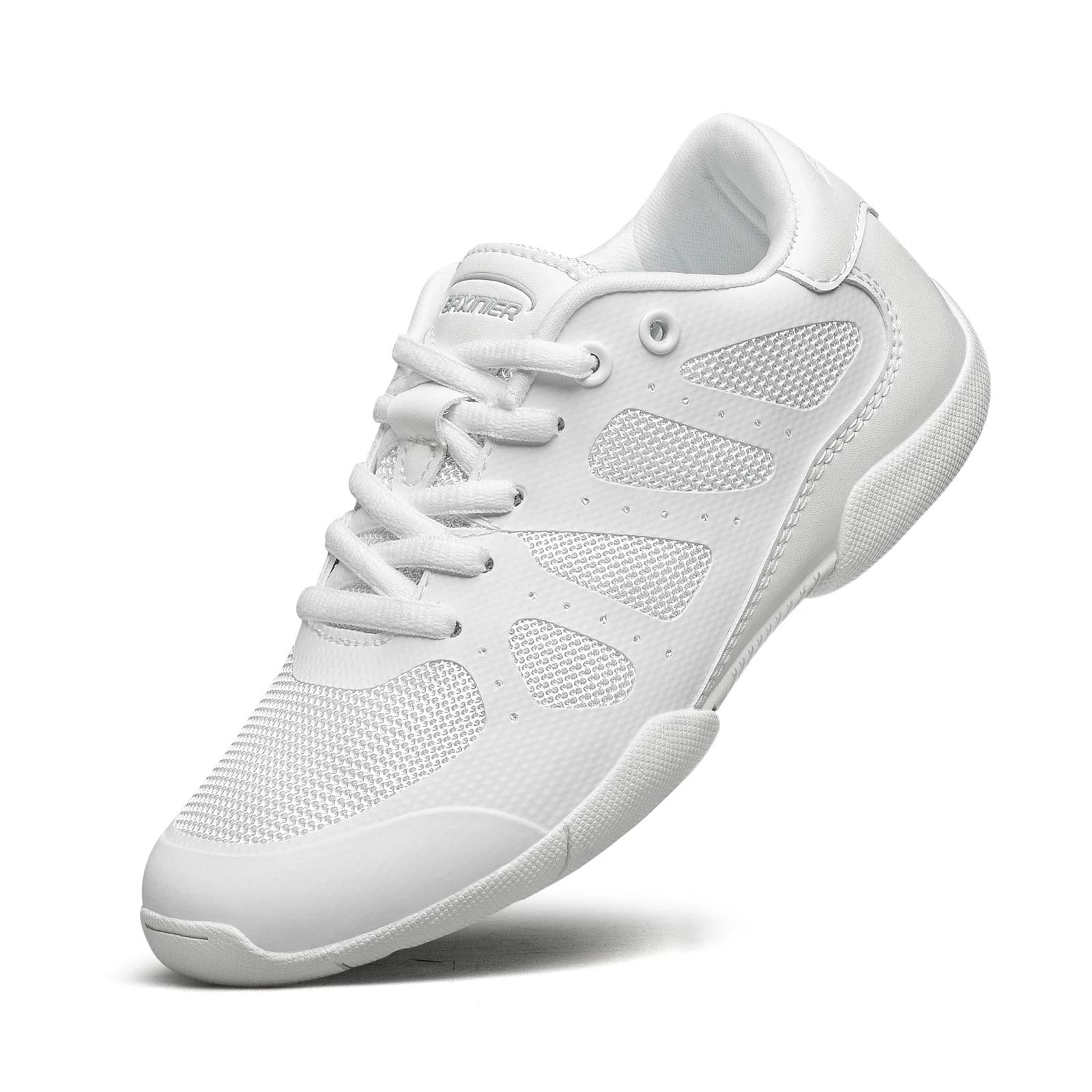 BAXIN16-Girls Cheer Shoes, White Cheerleading Dance Shoes, Kids 202 letic Training, Tennis Shoes, Yo
