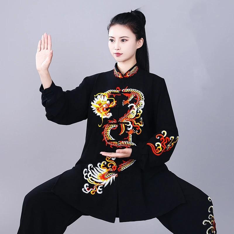 SETA chinois traditionnel Tai Chi Wushu Kungfu costume Dragon brodé Arts martiaux Wing Chun formatio