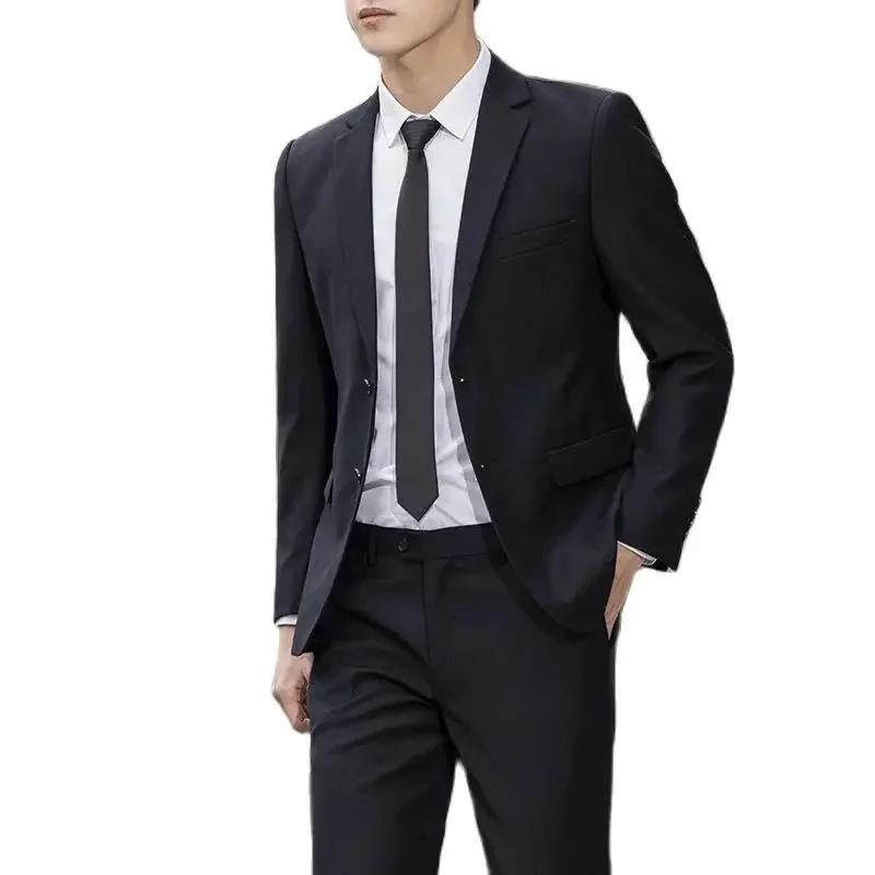 Costume Homme Décontracté et Habillé, Couleur Unie (Veste + Pantalon) – Idéal pour les Cérémonies et