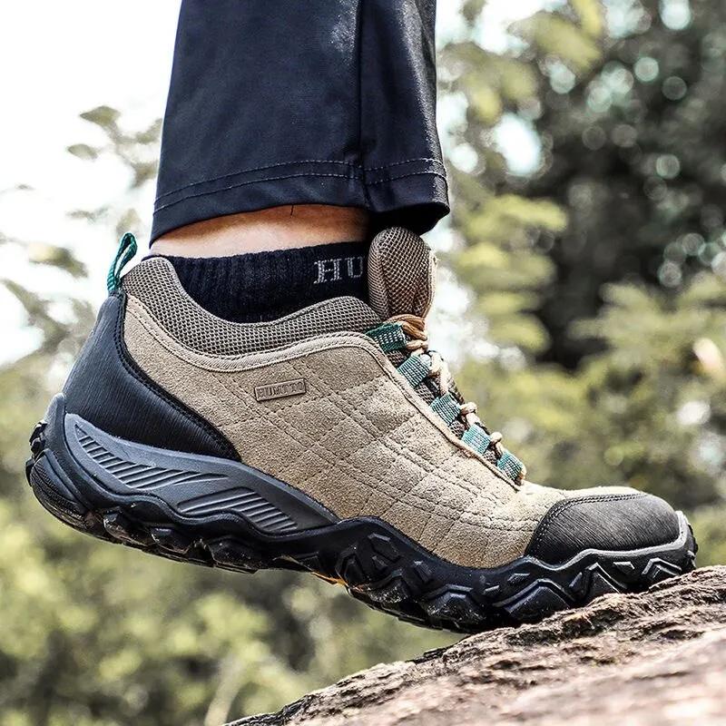 HUMTTO-Chaussures de Randonnée en Cuir pour Homme, Baskets de dehors de Plein Air, Travail, Escalade