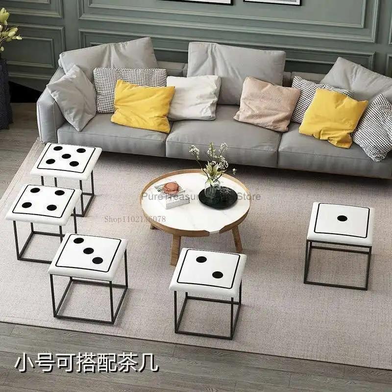 Tabouret de canapé en fer 5 en 1, meubles de salon, maison, tabouret de Rubik's Cube, chaise de rang