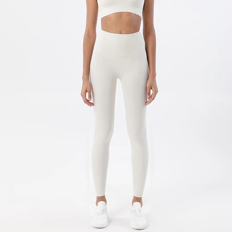 Pantalon de yoga femme SOISOU - Leggings fitness taille haute sans ligne en T