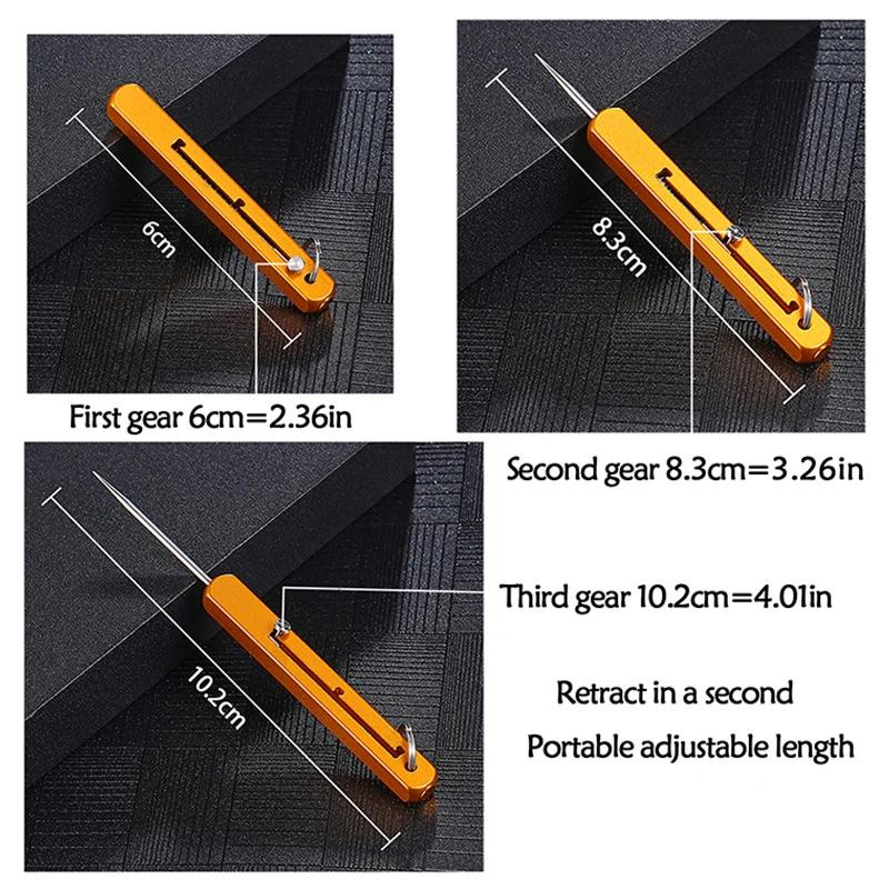 Cure-dents rétractable Portable EDC, alliage de titane haute résistance, ressort Push-pull, choix de