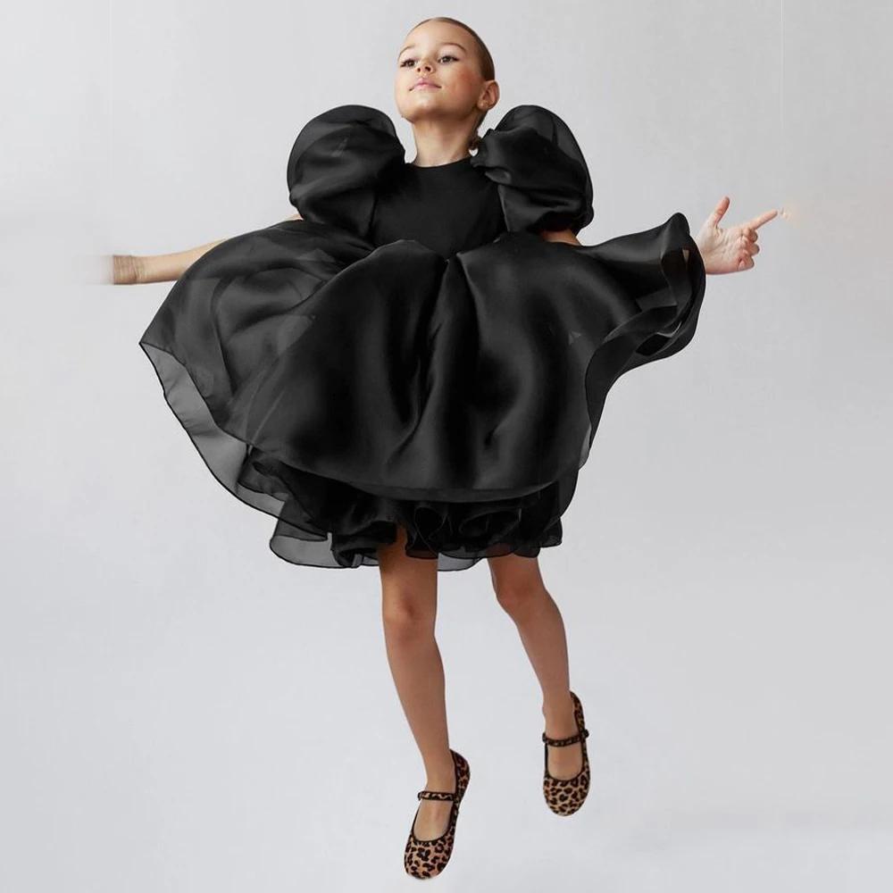 Robes de soirée pour filles, imprimé floral, à la mode, Costume de noël, blanc, robe de bal de princ