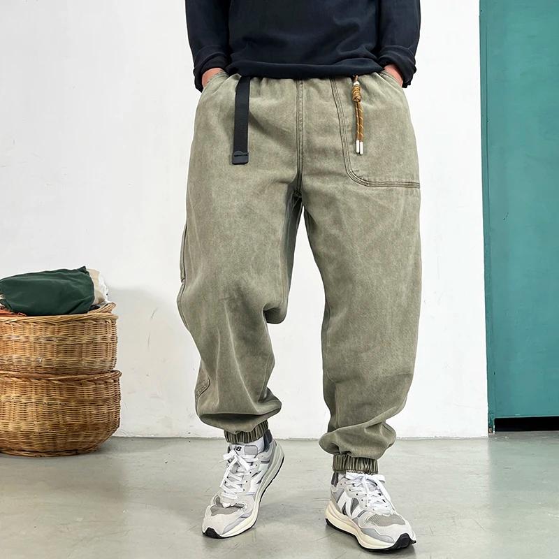 Pantalon de jogging baggy pour homme, streetwear américain, grande taille, décontracté, vintage, hip