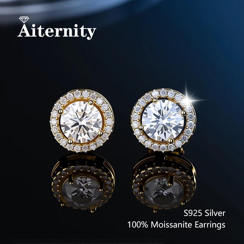 Boucles d'oreilles Moissanite pour femmes, stylo de Test de diamant, 100% avec certificat, clous d'o