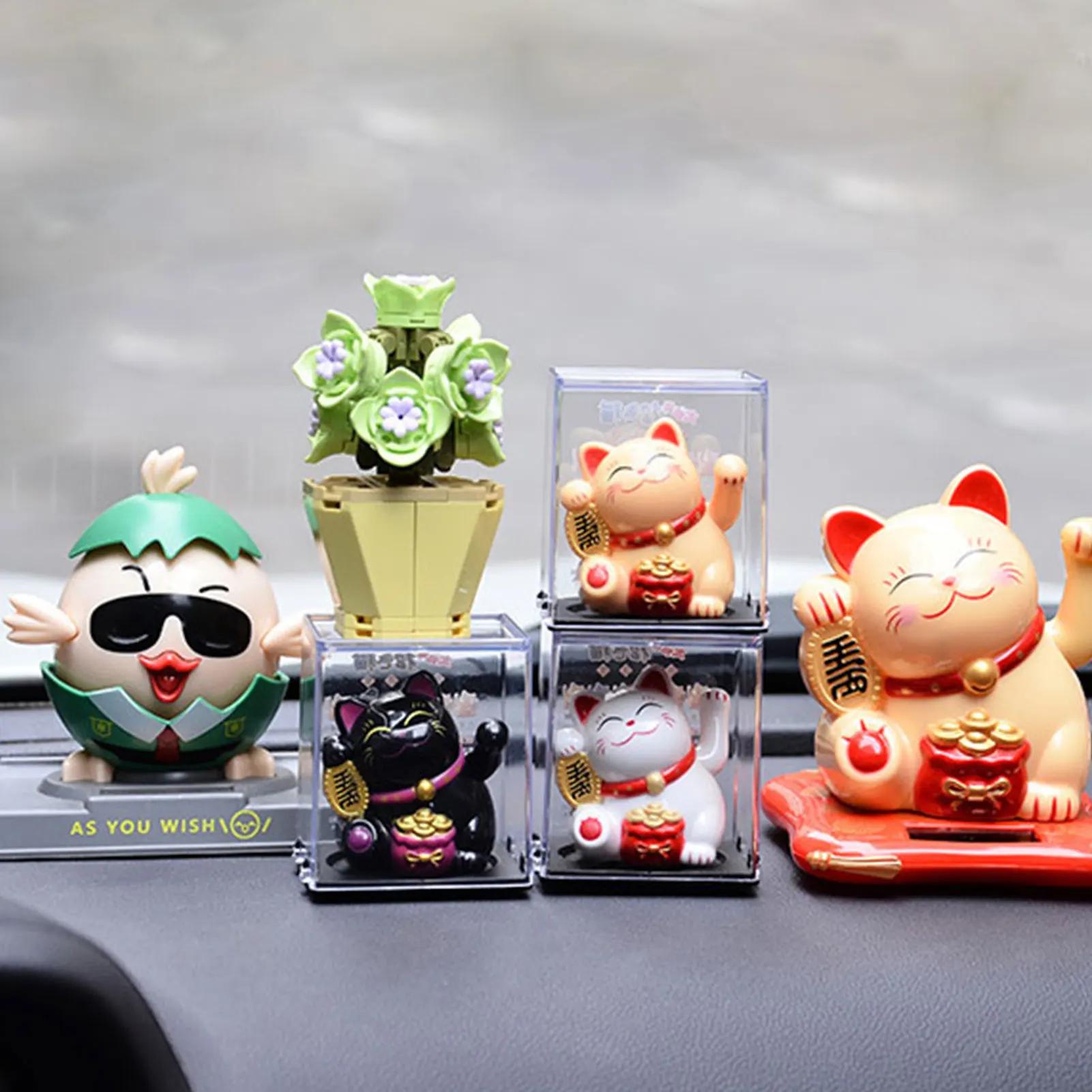 Maneki Neko – chat porte-bonheur à énergie solaire, chat porte-bonheur chinois, agitant la main, déc