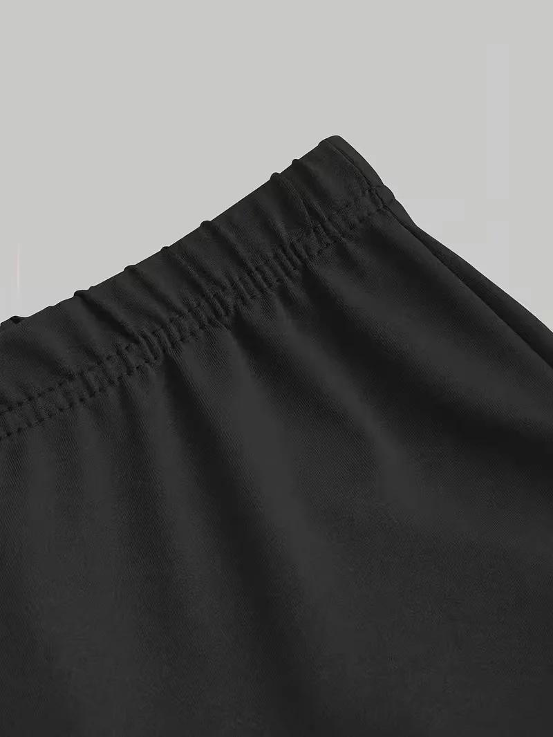 Tenue noire et violette tendance pour filles de 4 à 12 ans : T-shirt à manches courtes et pantalon é