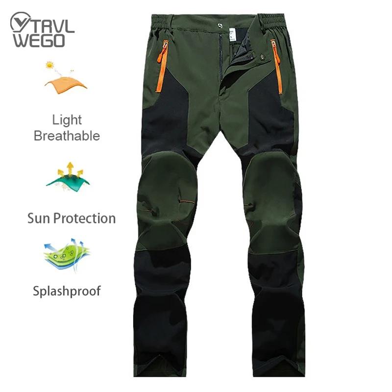 Pantalon randonnée homme TRVLWEGO été respirant - Pantalon camping séchage rapide résistant UV élastique