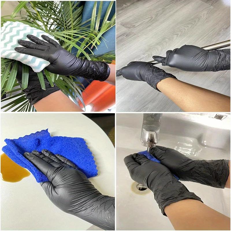 Gants de Poulet Épais NitCarter Noirs pour Livres, de Coiffure, Imperméables, Vaisselle, Tatouage, 1