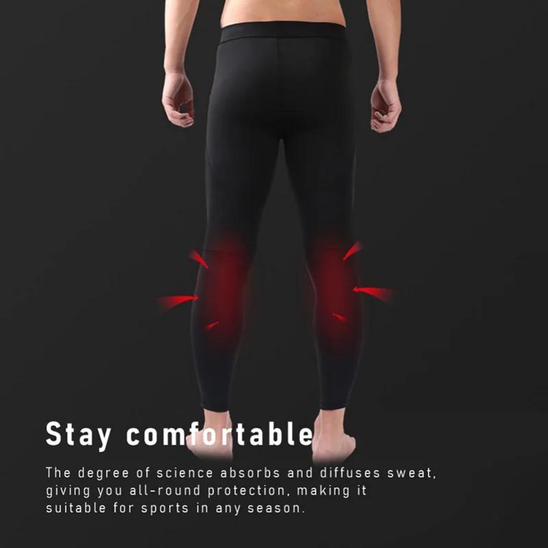 Leggings de compression capri avec genouillères pour hommes et femmes, collants rembourrés, pantalon