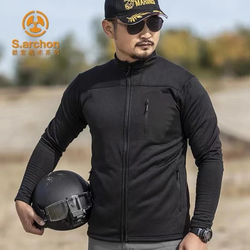 Veste tactique polaire légère pour hommes, manteau de travail militaire américain, printemps-automne
