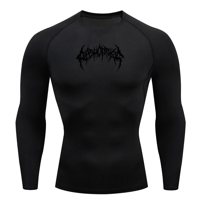Hommes course Compression T-shirt manches longues Sport t-shirts Gym Fitness sweat mâle Jogging surv