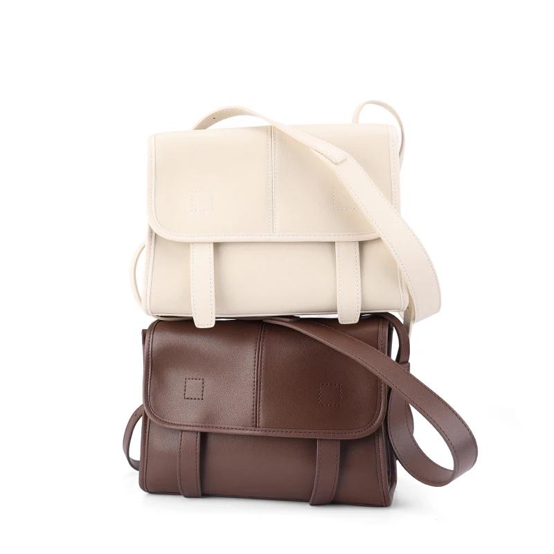 Sac Cambridge rétro en cuir véritable pour femmes, sacs à bandoulière avec sangle réglable, sacoche