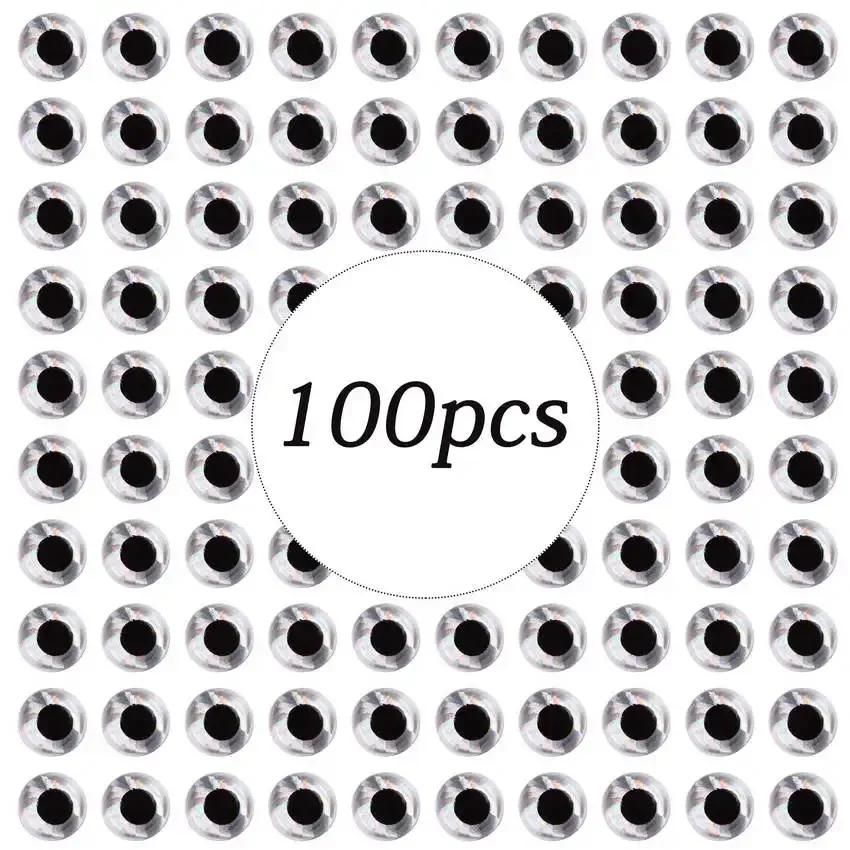 100 pcs/lot holographique 3D leurre de pêche yeux 3/4/5/6/7/8/9mm leurres artificiels Simulation glo