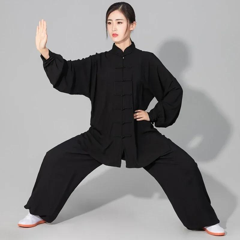 Uniforme chinois Tai Chi en coton, vêtements Wushu Kung Fu pour enfants et adultes, costume Wing Chu
