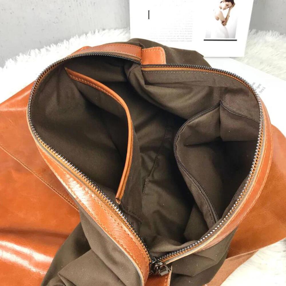 Sacs à bandoulière surdimensionnés en cuir de vache pour femme, sac en V décontracté en cuir véritab