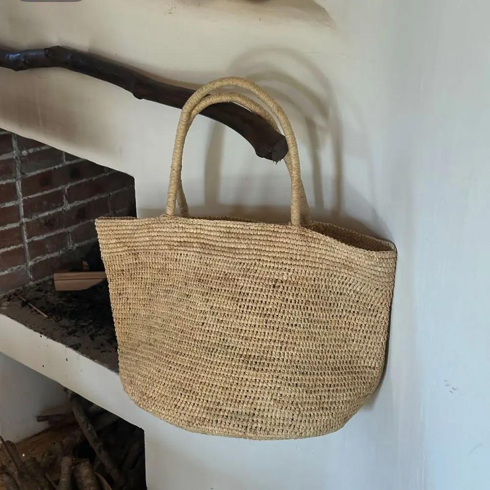 Nouveau sac à bandoulière en raphia grande capacité pour l'été, sac à main en herbe naturelle tressé