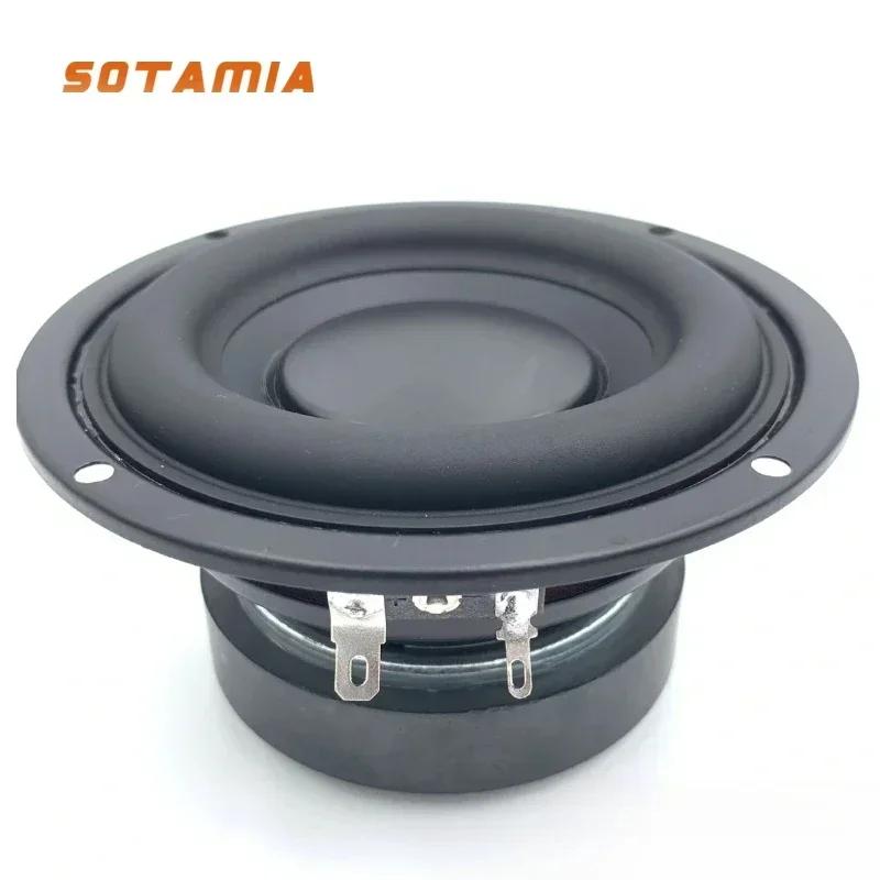 SOTAMIA 1 pièce Haut-parleur de graves audio 4,5 pouces 4 Ohm 30W pour Home Cinéma et Musique Hifi N