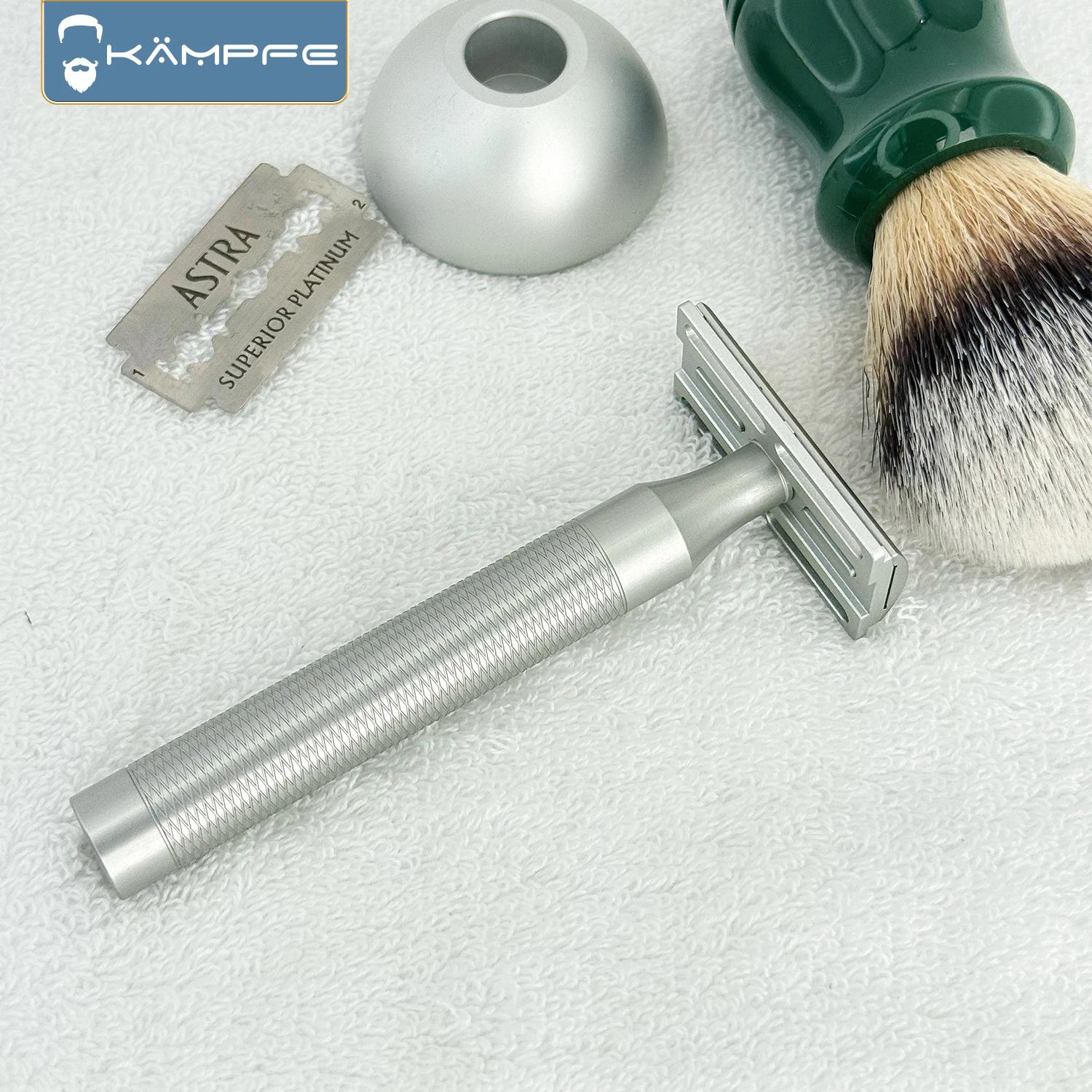 Rasoir de sécurité double face KAMPFE Vintage, usinage CNC en aluminium 7075, pour rasage humide, ca