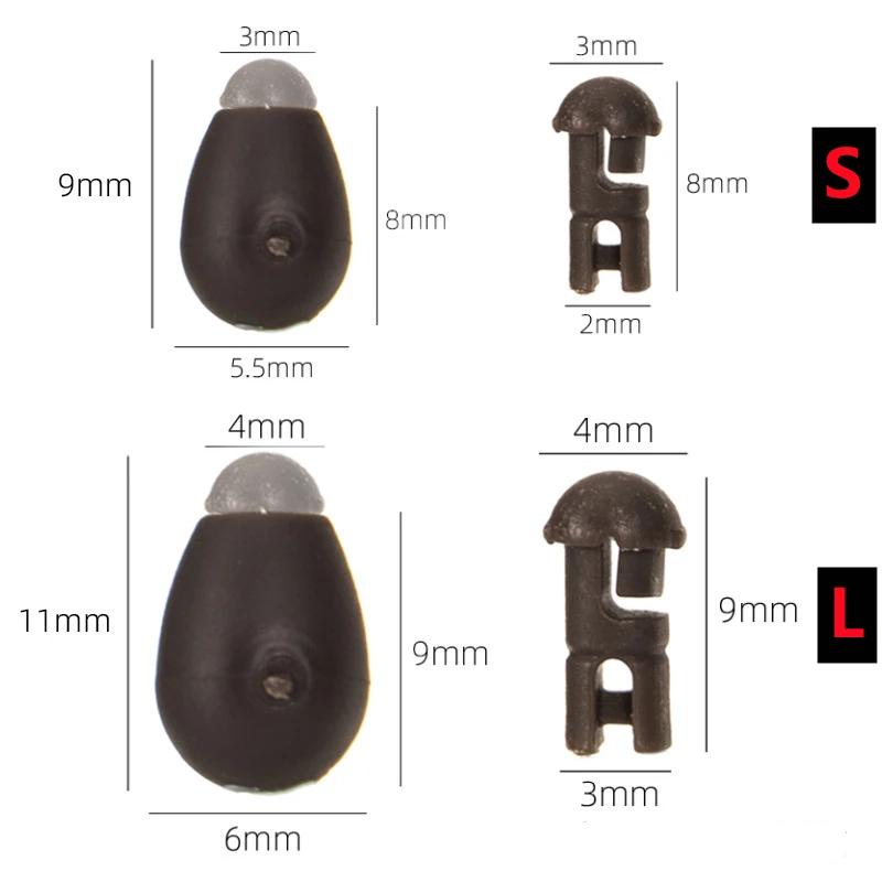 50 pièces de perles à changement rapide, Terminal de carpe, méthode de matériel, mangeoire, outils d