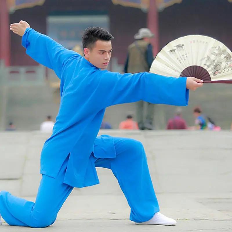 Vêtements TaiChi unisexes en lin et coton, vêtements d'entraînement respirants, vêtements d'arts mar