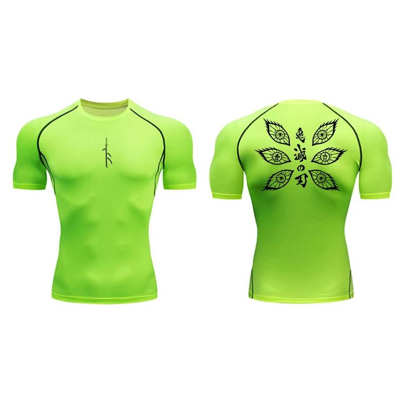 Chemise de Compression à imprimé graphique pour hommes, T-Shirt d'entraînement de gymnastique, de co