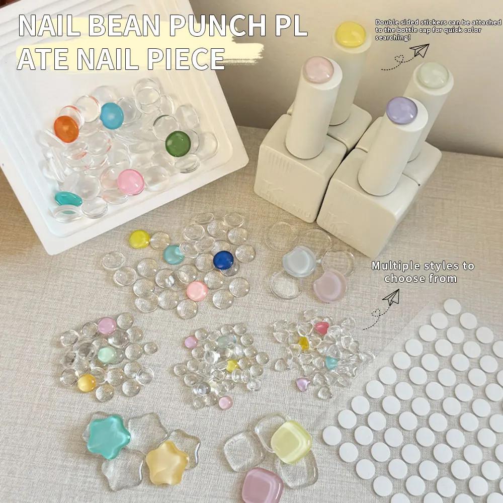 Mini cartes de pratique à affichage rond, Kit de formation des ongles en Gel Transparent, vernis Gel