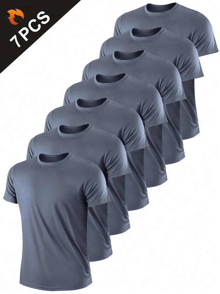 T-shirt de sport à séchage rapide ultraléger pour hommes, haut léger respirant, document solide, ent