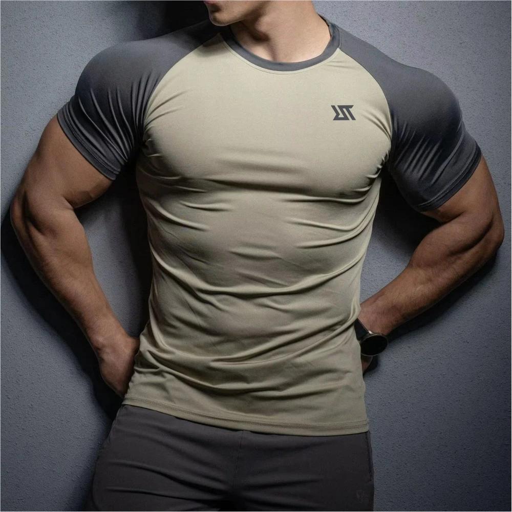 T-shirt fitness homme Righttrack manches courtes - Haute élasticité pour running et gym