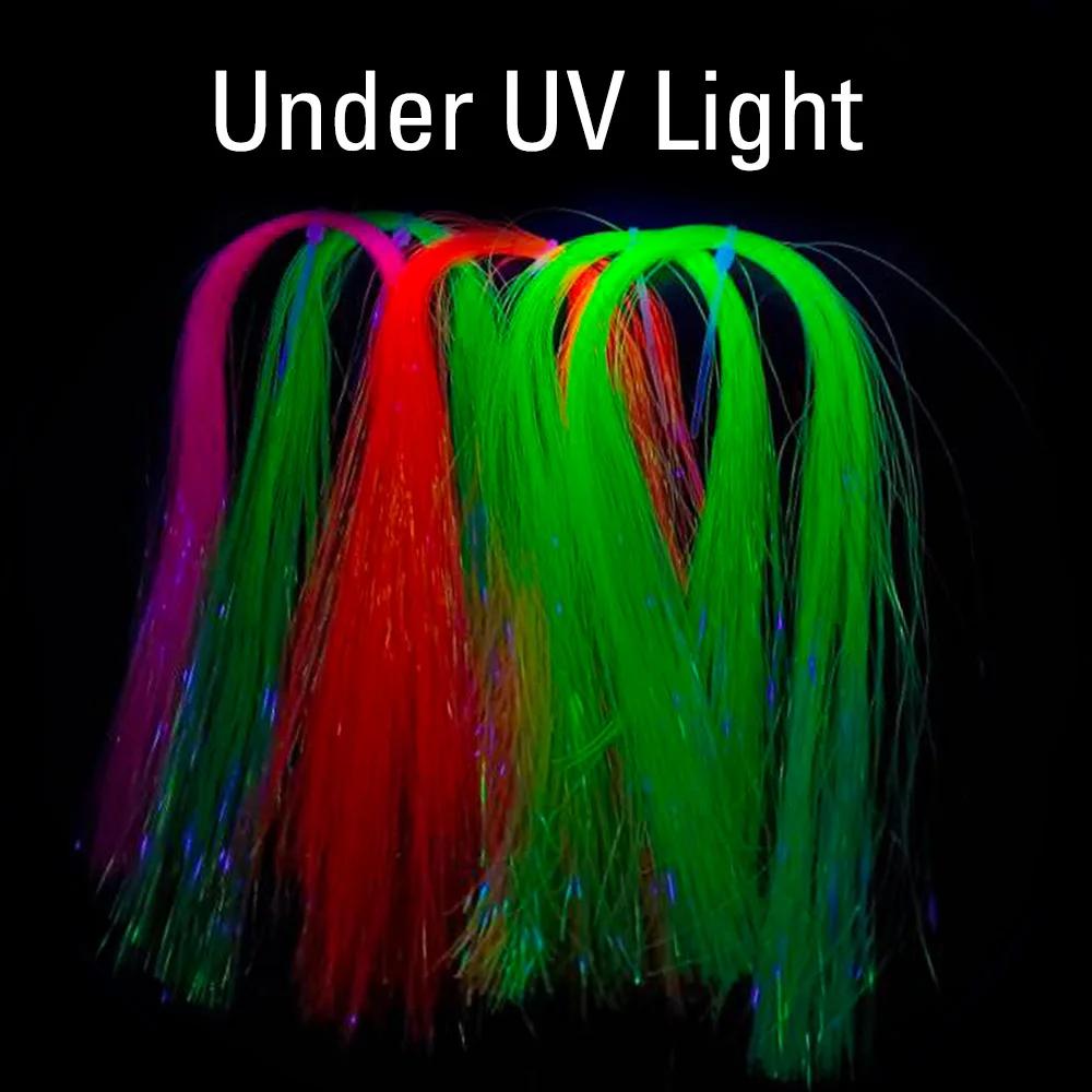 ICERIO 1/69 "0.4mm UV aile de glace plat guirlandes cristal Grizzly barré Flashabou mouche attachant