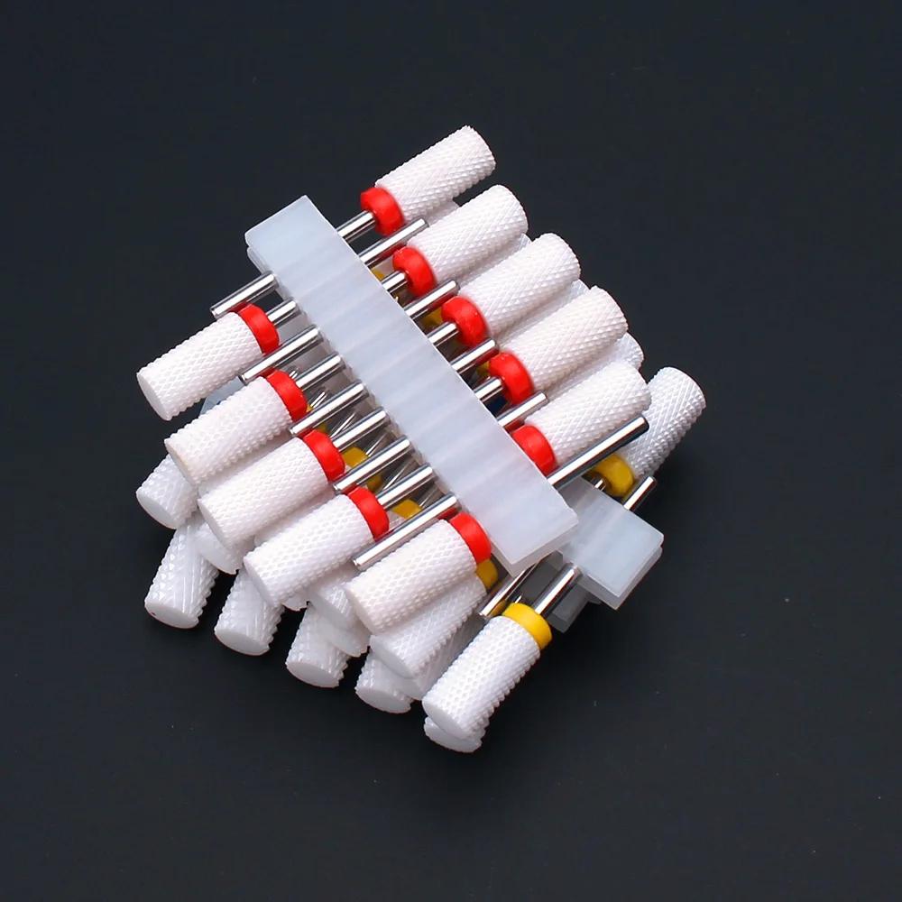 Jeu de forets à ongles en céramique, fraise pour manucure électrique, limes de maïs à flamme, Machin