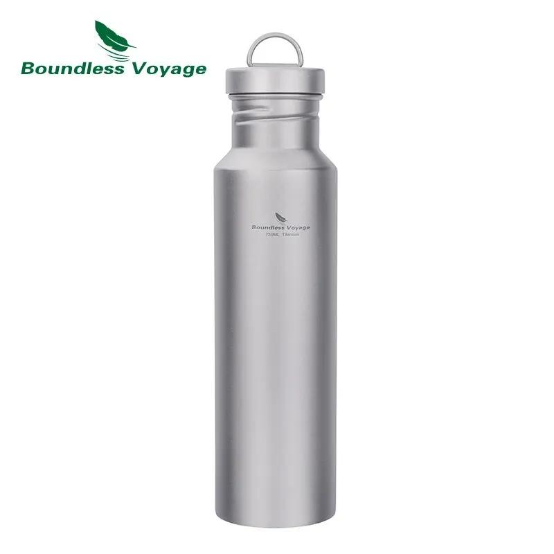 Bouteille d'eau en titane Voyage sans limites avec couvercle, bouteille de Sport réutilisable anti-f