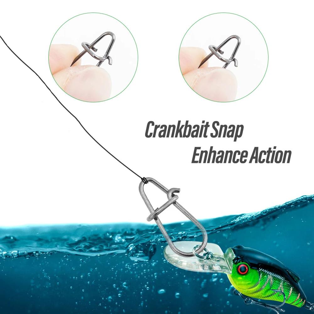 DNDYUJU 100X pêche belle broche à crochet 304 en acier inoxydable roulant pivotant leurre connecteur