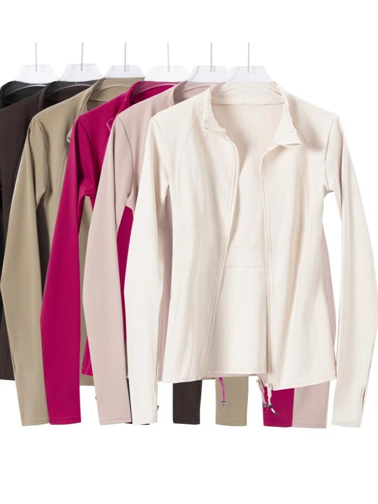 Veste de yoga amincissante pour femme ; tenue de course et de fitness légère et fine ; haut de sport