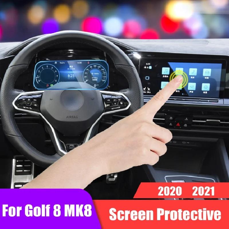 Verre trempé 9H pour VW Volkswagen Golf 8 MK8 Life GTI R, Navigation de voiture DVD GPS LCD, accesso
