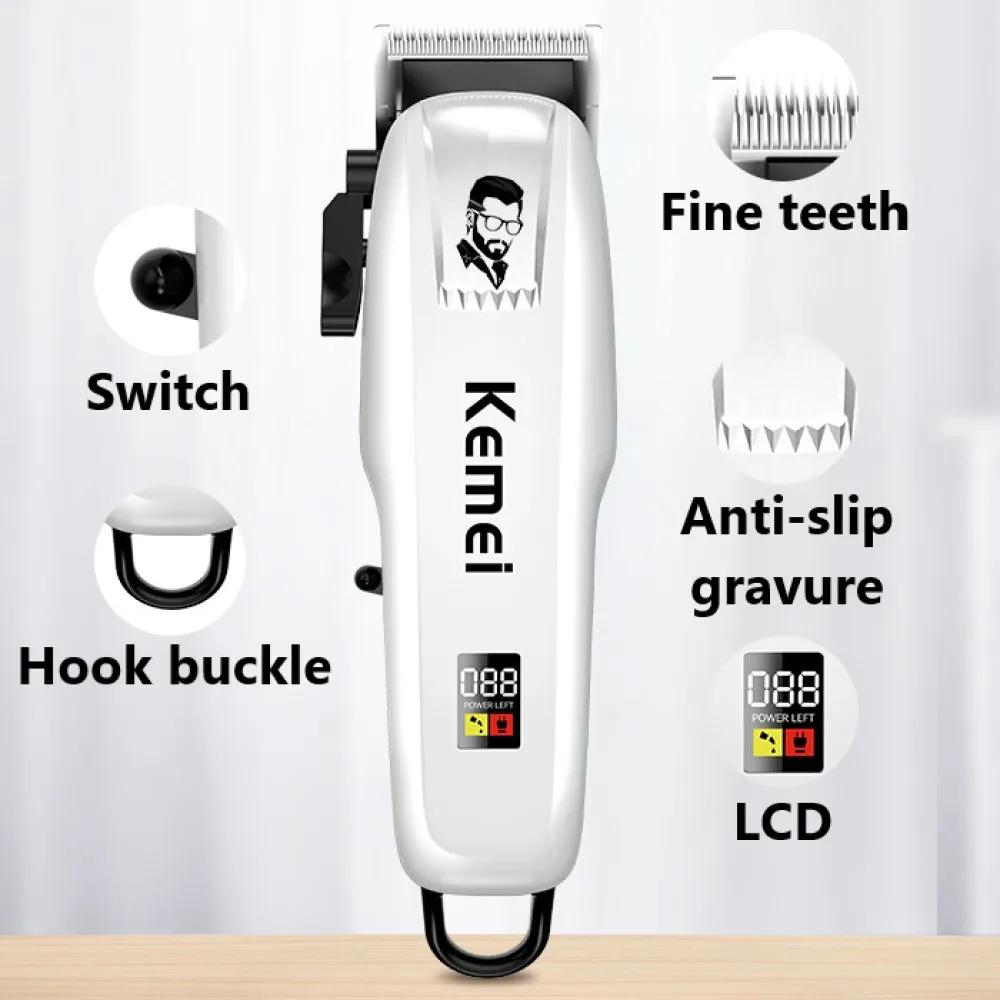 Kemei tondeuse à cheveux professionnelle tondeuse à cheveux Rechargeable pour hommes rasoir Machine